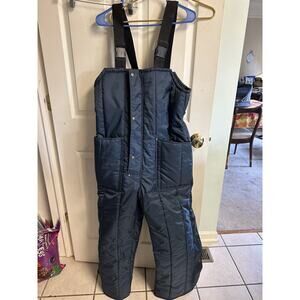 Samco Freezewear Overalls Medium Snow Pants Hunting VNT Zip Buttons Blue Warm